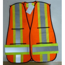 100% Polyester High Visibility Reflective Vest Traffic Safety Vest